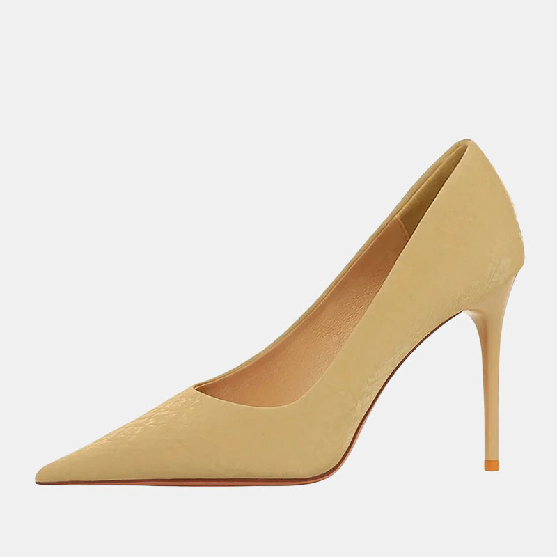Escarpins mariage beige à talon aiguille