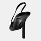 Escarpins mariage | Slingback noirs à talons aiguilles