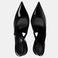 Escarpins mariage | Slingback noirs à talons aiguilles