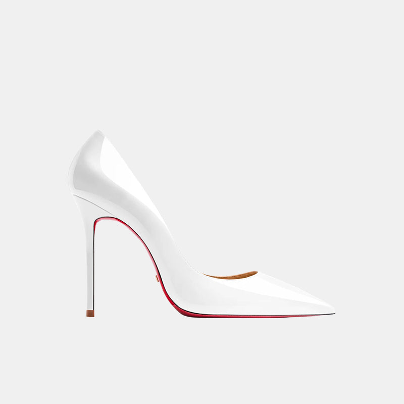 Escarpins blancs à talon rouge