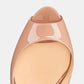Escarpins nudes | Plateforme avec bout ouvert et doublure en cuir souple